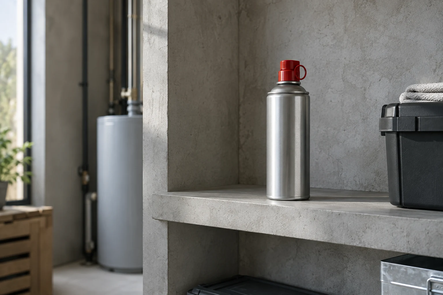 Hydrogen Cube Firefox Liquid Fire Extinguisher — AI Concept Image