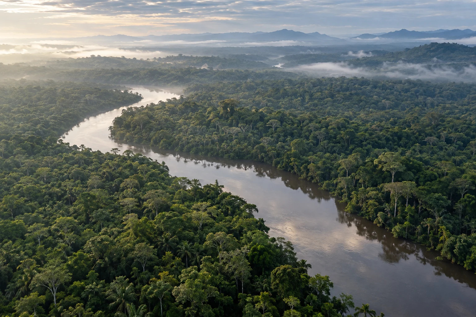 Peruvian Amazon Carbon Credit — AI Concept Image