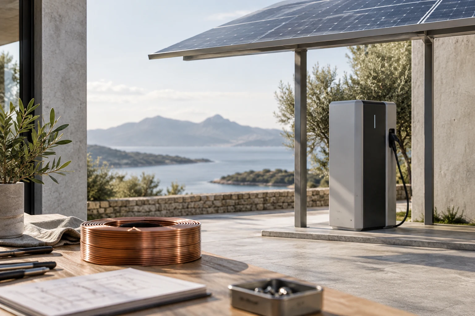 Solar Mobility Natural Solar Energy Charging Devic — AI Concept Image
